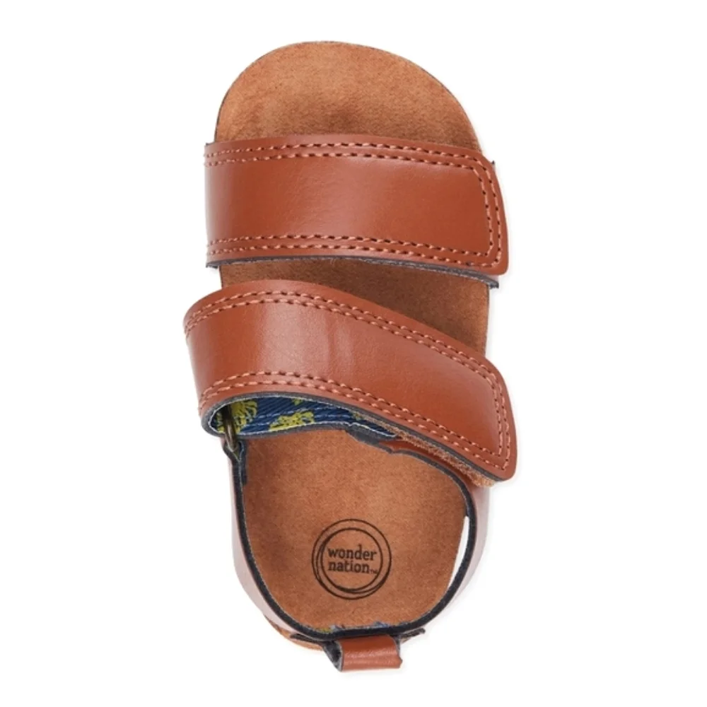 NEW - NWT Wonder Nation Unisex Baby Footbed Sandals, Size 6